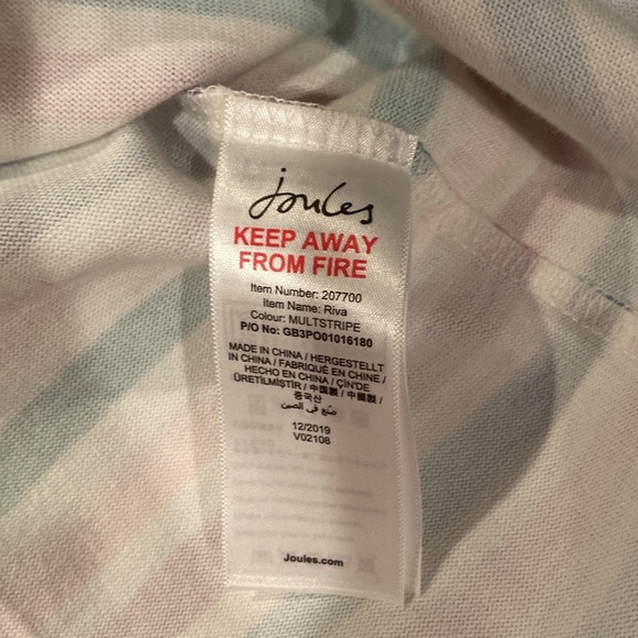 Size 2 Joules Riva multi stripe dress - New with tags - Picture 5 of 6